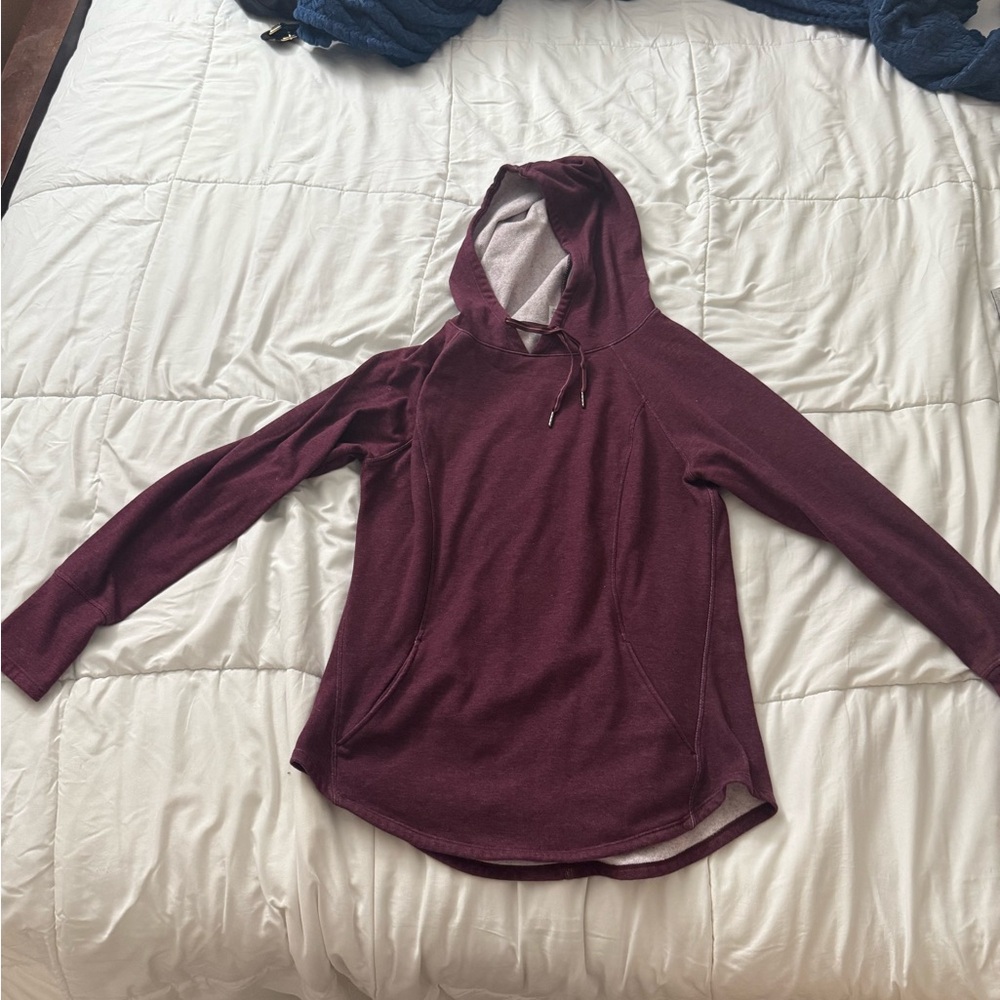 Women's Burgundy Hoodie Top